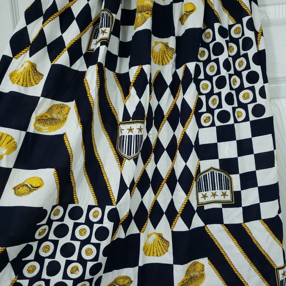 Nautical Beachy Style Long Flowy Skirt sz Small - Picture 2 of 4